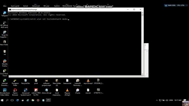 How to host wifi using cmd