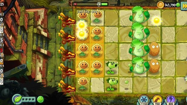 Plants vs Zombies Lost City Day 1