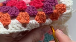 МК шарф крючком из Бабушкиных квадратов для новичков