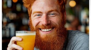 Мужчина с рыжей бородой.Позитив, улыбка для вас!)