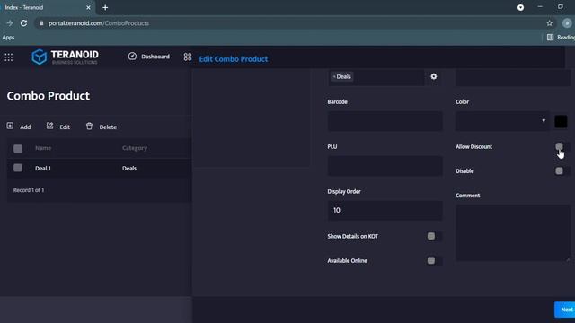 Allow discount on deals or combo products
