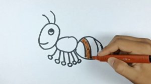 Bolalar uchun chumoli rasm chizish/Drawing Rainbow ant for children/Рисование  муравей для детей