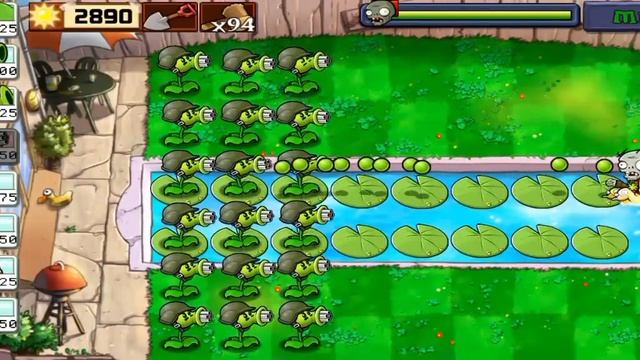 Plants Vs Zombies - Last Stand - Pool - Successfully Defends 5 Flags Gameplay!!! смотреть онлайн