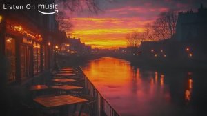 Sunset River Cafe - Relaxing Jazz Piano Music with Riverside Ambience ☕