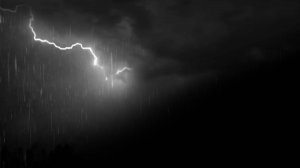 Чёрный экран. Нежный шум дождя и приятный гром для отдыха и сна.