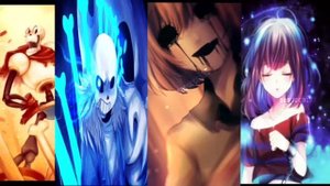 Stronger than you mashup(Disbelief Papyrus, Sans, Chara, Frisk)