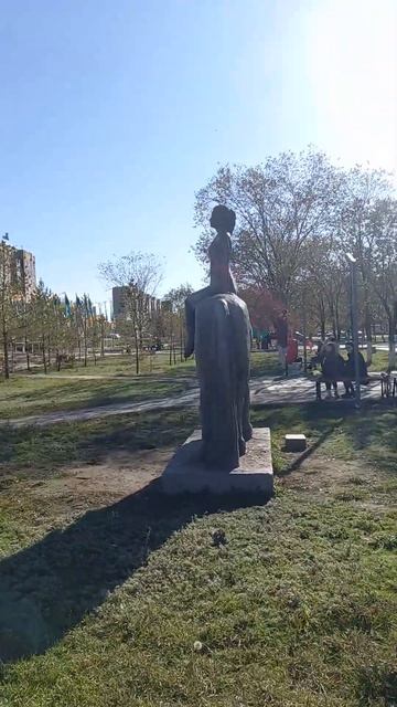 Жанровая скульптура Девушка на лошади на мкр Восток-1 18-ого Октября 2023 года