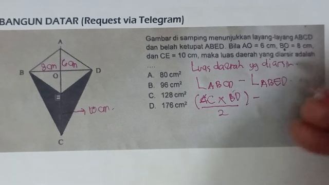 Tutorial BANGUN DATAR Menentukan Luas Daerah Yang diarsir - Matematika SD dan SMP