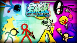 Стикмены снова в деле 🙂 FNF - Computerized Conflict + TETORIS MOD