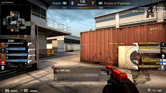 CSGO: POV NiP Xizt vs fnatic (26/18) cache @ ESL ESEA Pro League Season 2 смотреть онлайн