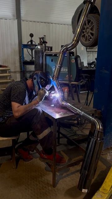 Варим выхлоп Аргоном exhaust