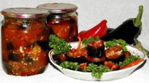 Баклажаны в аджике, заготовка на зиму