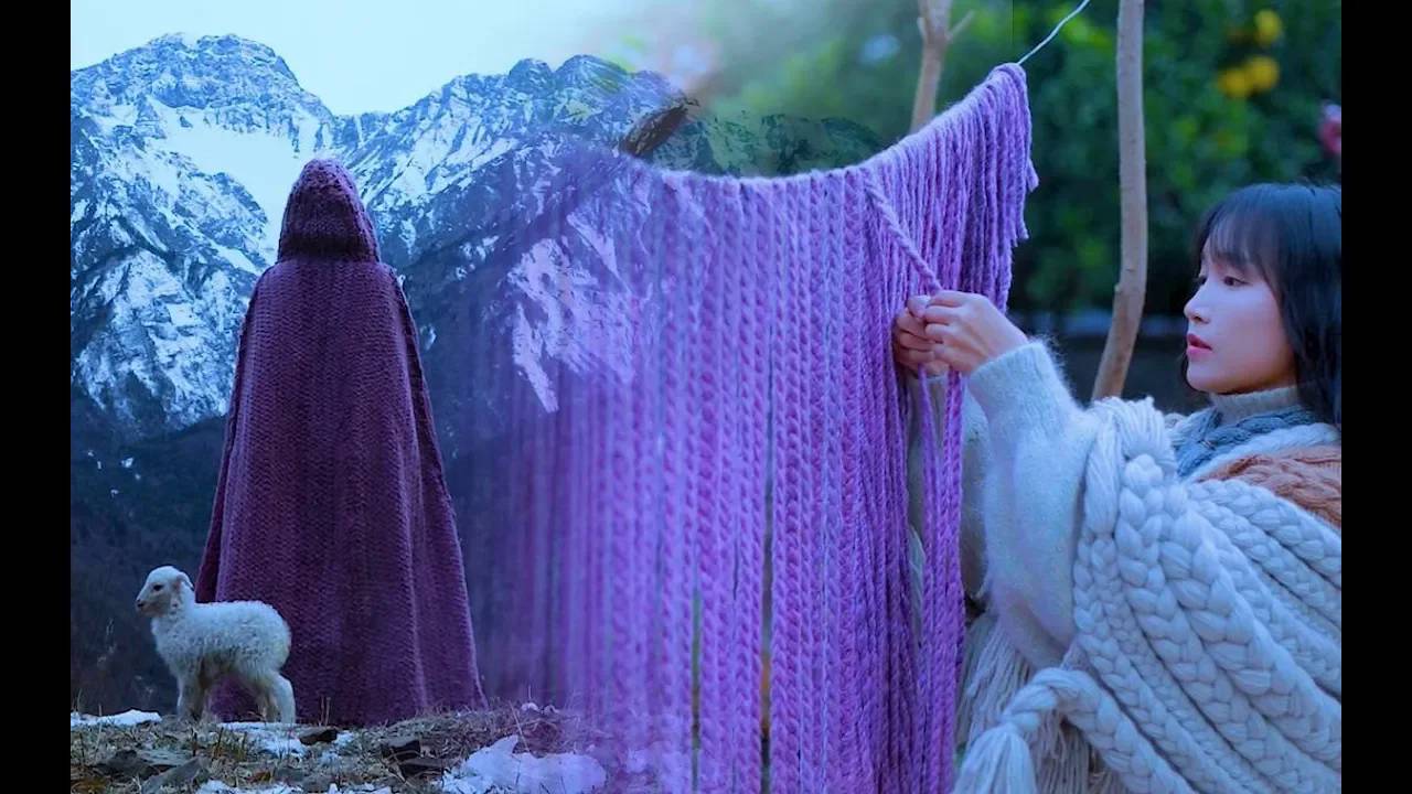 (плащ из овечьей шерсти) Из овечьей шерсти можно сплести плащ, не нужно бояться ветра и снега. смотреть онлайн