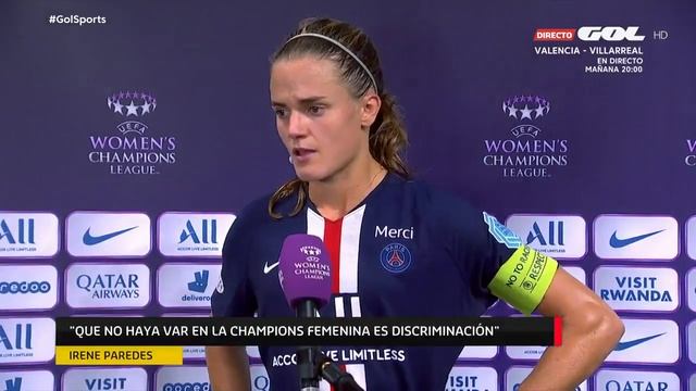 Irene Paredes: "Que no haya VAR en la Champions femenina es discriminación" смотреть онлайн