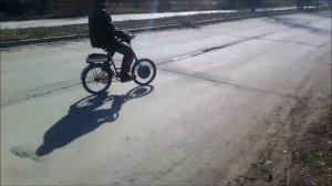 Первый выезд на мотор-колесе!