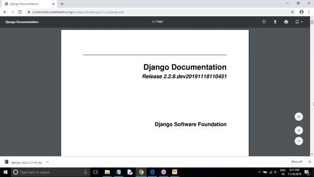 DJANGO tutorials  Demo - 1  by Mr. Wilson On 18-11-2019