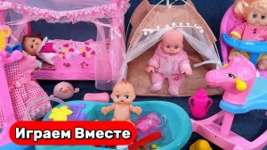Играем в игрушки вместе ! Укладываем спать малышей ! Играем в куклы ! Видео для детей