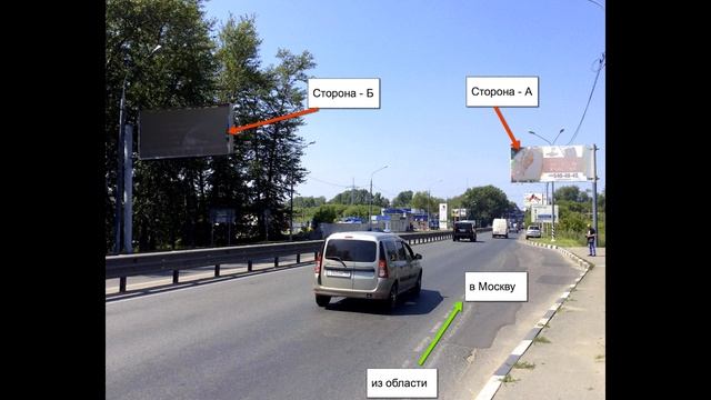Как обозначаются стороны у рекламного щита