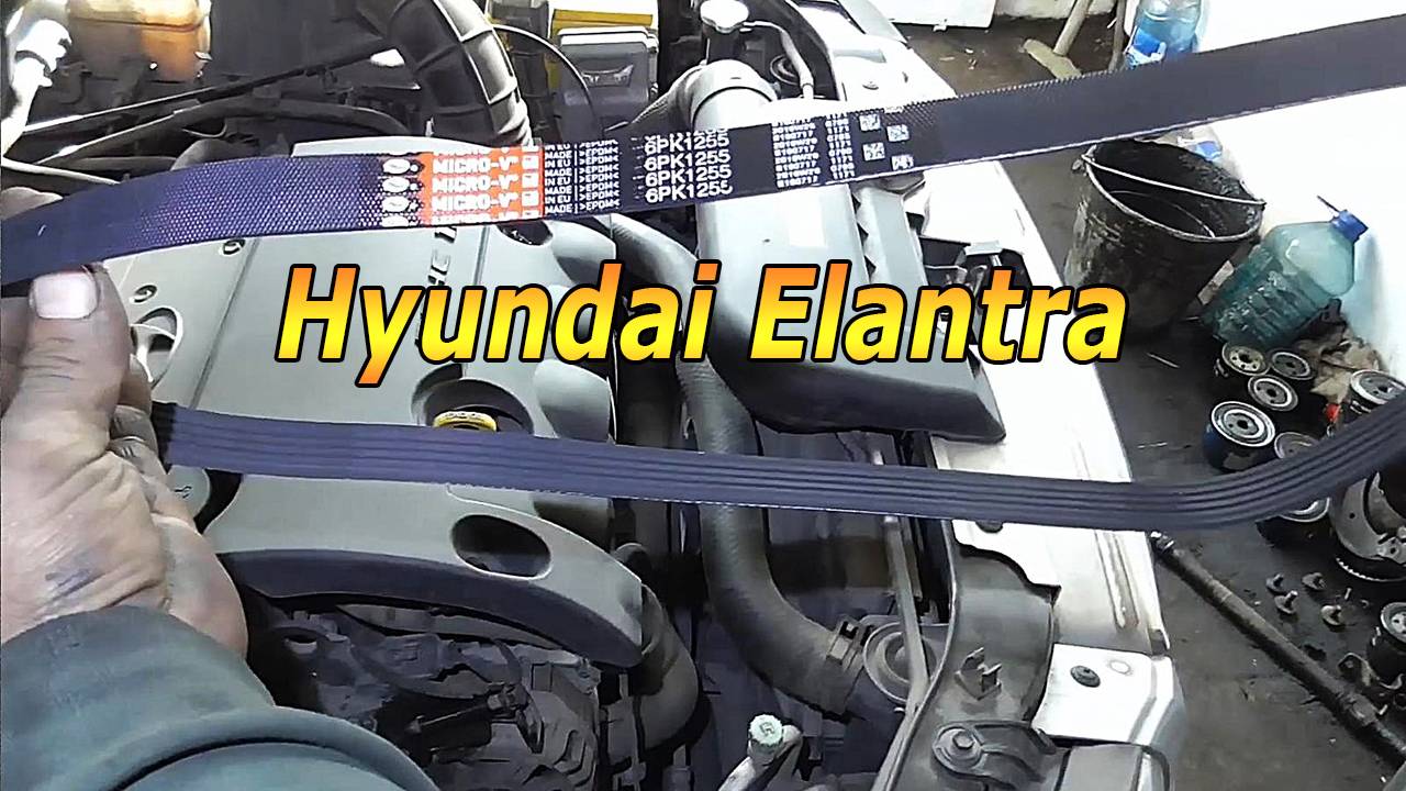 Как ЗАМЕНИТЬ ПРИВОДНОЙ РЕМЕНЬ за 5 минут на Hyundai Elantra