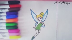 Рисую красотку фею Динь-Динь!✨ Как нарисовать фею!✨ Рисую фею!✨