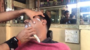 Indian barber street shave in Mira Road mumbai . Asmr Indian Barber