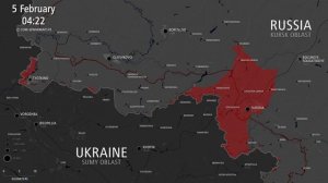 Анимированная карта боевых действий в Курской области за последние 30 дней.