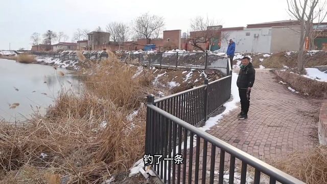 听说大雪过后鲫鱼好钓，小伙相信了，冻得浑身发抖也要坚持下去！