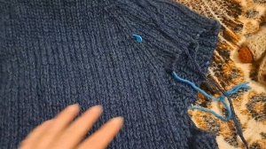 Процессы/игрушка/закончила голубой кардиган