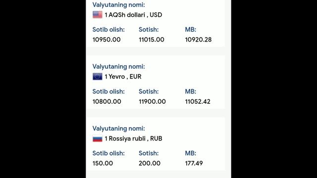 Рубл курси яна ўзгарди/Ўзбекистонда доллар ва рубл курси /O‘zbekistonda Dollar Va Rubl Kursi Bugun