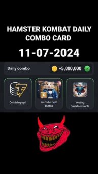 10-07-2024HAMSTER KOMBAT DAILY COMBO CARD😈#hamster #reels #code #combo#video
