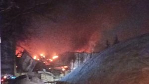 Пожар в Москве. Горит здание Института вычислительной техники РАН
