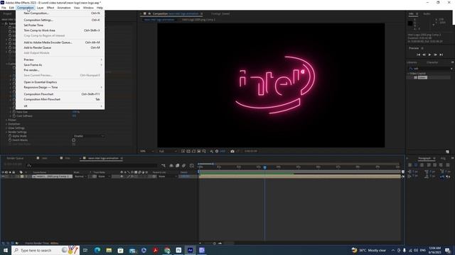Neon and Fire Logo animation tutorial in After Effects - Neon logo tutorial in After Effects - смотреть онлайн