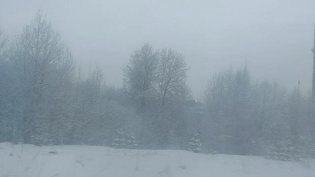 Электричка Москва зима