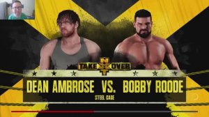 Dean Ambrose vs Bobby Roode Steel Cage