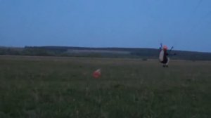 Падение на параплане. Неудачный взлет.