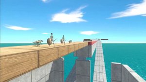 Will Anyone Evade Megalodon Rex & Indominus on an Unsteady Bridge? - Animal Revolt Battle Simulator