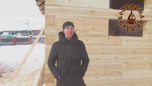 Одноэтажный дом 7х8 м из профилированного бруса с открытой террасой. 23 мая 2017 г