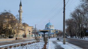 Евпатория 2025. Зимняя сказка, Старый город и набережную Терешковой припорошило снегом!