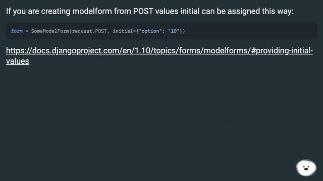 Django set default form values
