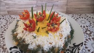 Салат ВЕСЕННИЕ ЦВЕТЫ. Салат на праздничный стол, праздник, день рождения, 8 марта