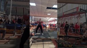 Толчок по длинному циклу гири 32кг 64 повтора за 7 минут