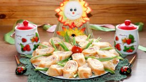 Блинные роллы с рыбой и сыром