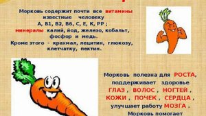 Польза моркови.