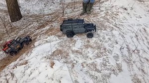 Крутой подъем в гору. Тест лебедки. MJX H8H