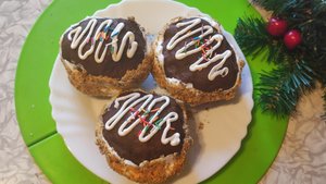 СуперКухня! Пирожное шоколадное с кремом. Пористый насыщенный шоколадный бисквит и творожный крем.