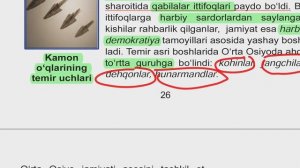 6-sinf.QADIMGI DUNYO TARIXI 5-Mavzu: Temir davriga õtishda Õrta Osiyoning rivojlanishi