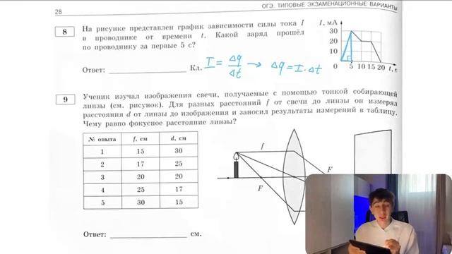 На рисунке представлен график зависимости силы тока I в проводнике от времени t. Какой - №20942