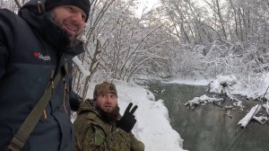Зимняя рыбалка на усача. Река Джалка. Рыбалка в Чечне.