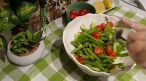 The best green beans and cherry tomatoes Salad.