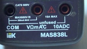 Цифровой мультиметр IEK Master MAS838L TMD-3L-838 ремонт.